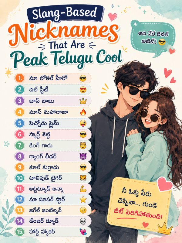 Nicknames for Boyfriend in Telugu (2)