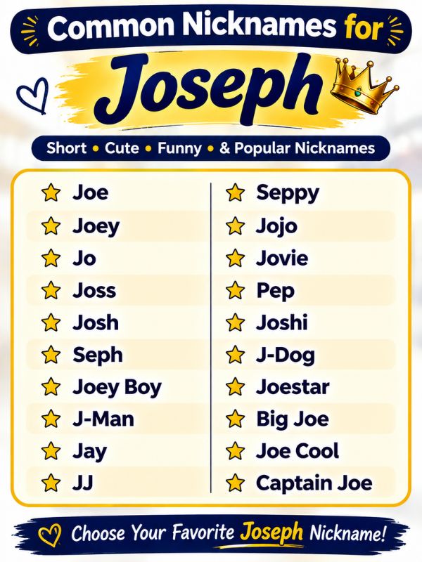 Nicknames for Joseph (8)