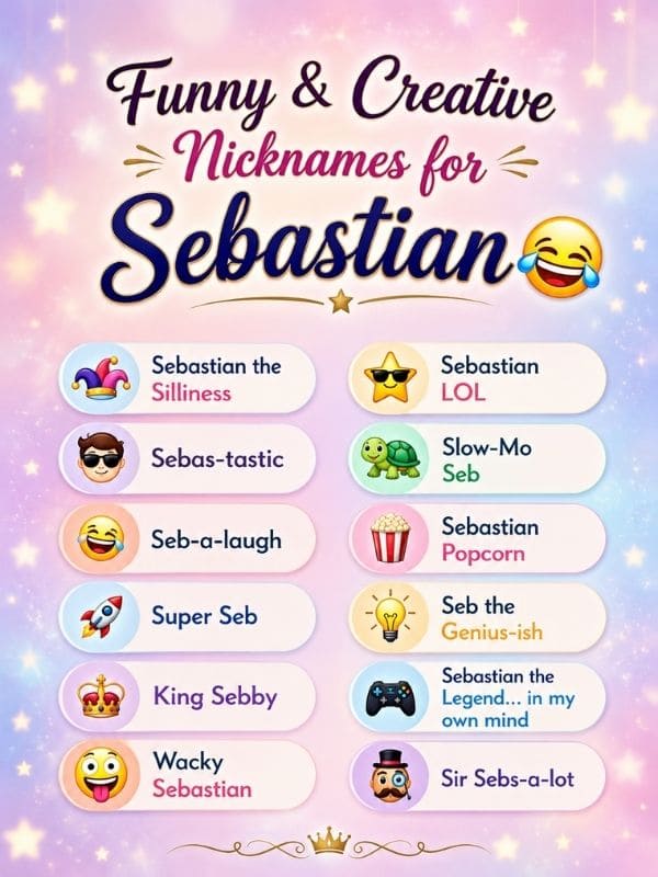 Nicknames for Sebastian