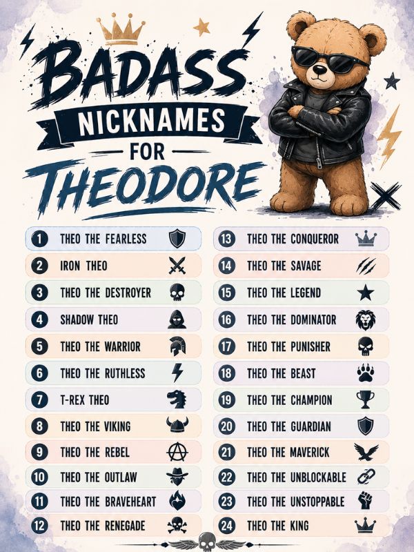 Nicknames for Theodore (4)