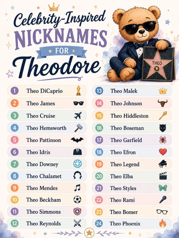 Nicknames for Theodore (7)
