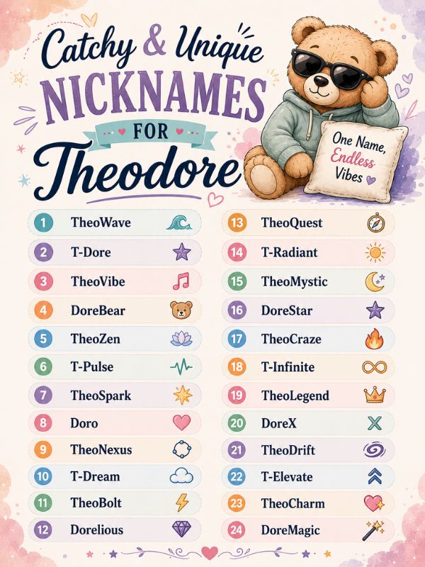 Nicknames for Theodore (8)