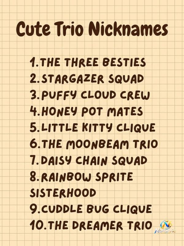 Cute Trio Names