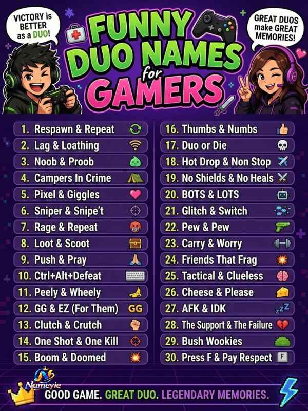 Funny Duo Names