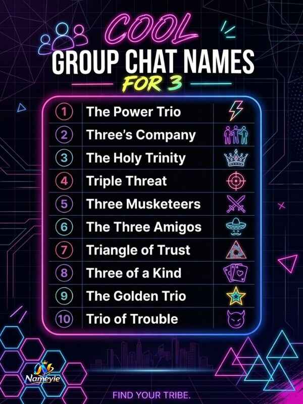 Group Chat Names for 3 Peopl