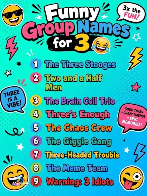 Group Chat Names for 3 People Group Chat Names for 3 People