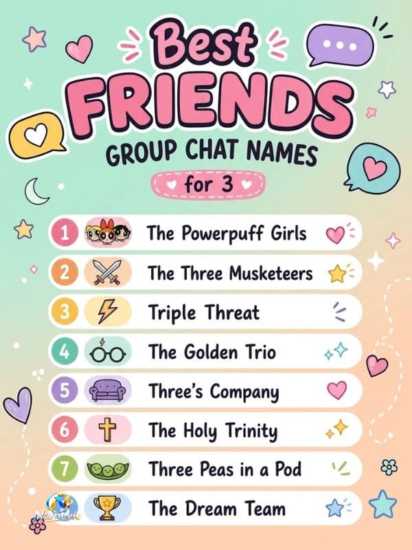 Group Chat Names for 3 People
