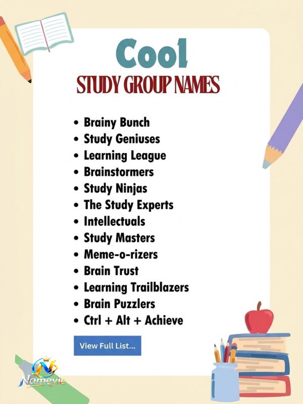 Study Group Names 