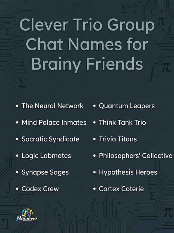Trio Group Chat Names