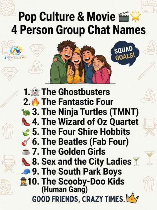 4 Person Group Chat Names