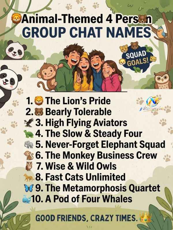 4 Person Group Chat Names