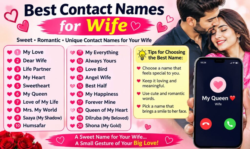 Contact Names for Wife