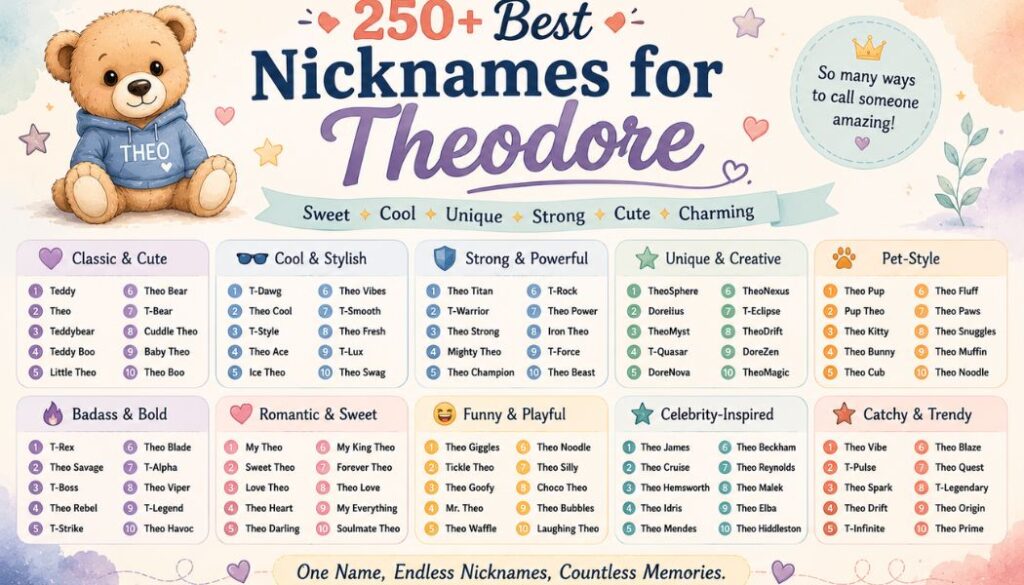 Nicknames for Theodore