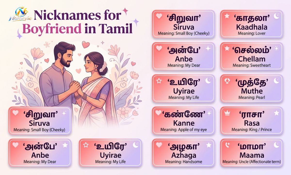 Nicknames for Boyfriend in Tamil